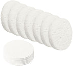 uxcell 20Pcs Cellulose Sponges, Round Kitchen Clean Sponges Non-Scratch Compressed Dish Scrubber for Kitchen Household Cookware Bathroom Cleaning & DIY, White