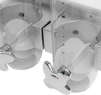 Wall-mounted Food Dispenser, 3L 2 Buckets Coffee Bean Candy Rice Dispenser, Dry Food Dispenser Cereal Dispenser Grain Storage Dispenser for Home, Kitchen, Countertop, Cutlery Rack (White)
