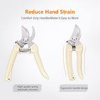 Garden Scissors for Plant, Tip Pruning Shears for Cutting Flowers, Trimming Plants, Bonsai and Fruits Picking (Bypass Blade Pruner)