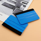 4 Inch Plastic Felt Edge Squeegee Tool Vinyl Squeegee for Window Tint, Wallpaper, Decal Sticker, Blue, 2Pcs