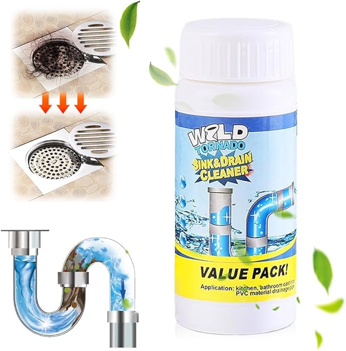 2026 Upgrade Sink Drain Cleaner, Sink and Drains Cleaner, Multi-functional Sink and Drain Cleaner Powder Cleaning, Drains Foam Cleaner, Powerful Pipe Dredging Agent for Kitchen Toilet (1Pc)