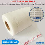 Drywall Joint Tape- 5.7in X 100 ft,13 MESH,100% Fiberglass,Heavy-Duty Self-Adhesive Wall Crack and Seam Patch