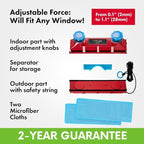 Tyroler Magnetic Window Cleaner Tool | The Glider D-3 AFC Double Sided Outside Window Cleaner Fits Windows 0.1"-1.1" Thick, Adjustable Control Magnet Window Cleaner Tool, Ideal Magnetic Glass Cleaner