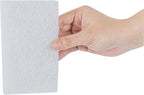 Restaurantware RW Clean 6 Inch x 3.5 Inch x 5.4 Inch Scouring Pads 1 With Handle Scrub Pads - Non Abrasive Heavy Duty White Nylon Scrub Pads For Cleaning For Cleaning Or Scrubbing