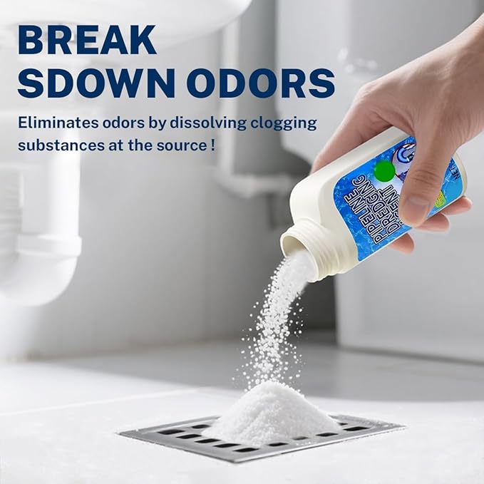 Pipe Drain Cleaner Powder Powerful, Pipeline Dredging Agent 350ml Pipe Clog Remover, Kitchen and Toilet Drain Cleaning Agent