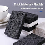 6 - Pack Non-Scratch Scrub Sponges - Sponges for Dishes and Washing Dishes, Cleaning Sponges for Kitchen Home Office, Magical 3D DIY Art and Craft Suppliers（Black&White）