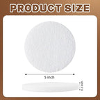 LemonRoad 5" Non Scratch Polishing Pad Hook & Loop Woven Discs, Non-Abrasive Finishing Pads, Buff & Polish Finished Surfaces, Wood Oil & Wax Application Conditioning Discs(White,15 Pcs)