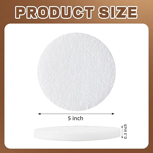 LemonRoad 5" Non Scratch Polishing Pad Hook & Loop Woven Discs, Non-Abrasive Finishing Pads, Buff & Polish Finished Surfaces, Wood Oil & Wax Application Conditioning Discs(White,15 Pcs)