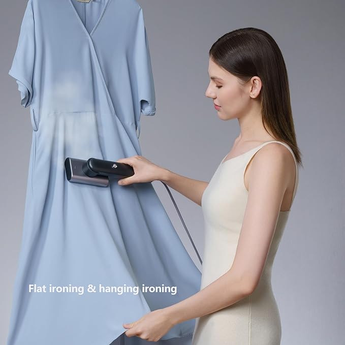 G9 Steamer for Clothes 2-in-1 Portable Iron and Steamer Handheld Garment Steamer Heat-up 0.9 lbs,1200W Light Mini Steam Iron for travel and home 1