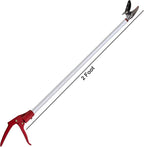 Tree Trimmer, 2 Foot Pole Pruner, Long Reach Pruning Shears, Cut and Hold Garden Clippers, Aluminum Lightweight Handle Fruit Picker, Branch Bypass Loppers