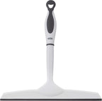 Superio Rubber Squeegee Grey 10", Streak Free All Purpose Window Squeegee, Comfort Grip Handle and Hanging Hook.