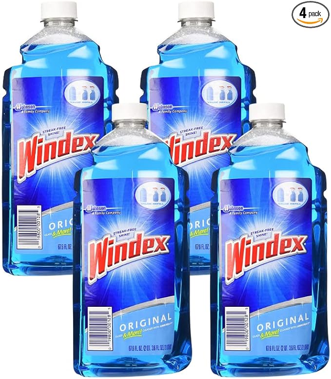 Windex Glass Cleaner Original 67.6 Fl Oz (Pack of 4)