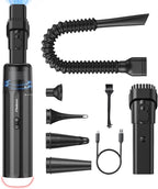 Chuboor 13000PA Powerful Car Vacuum Cleaner High Power Cordless Rechargeable, Handheld Vacuum, Portable Mini Vacuum with LED SOS Light, Small Hand Held Vacuuming Cordless(P16-Black)