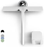 GÜTEWERK Shower Squeegee for Glass Doors, Silicone Window Squeegee, Bathroom and Glass Cleaning - White - 9 Inch