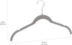 Amazon Basics Slim, Velvet, Non-Slip Shirt Clothes Hangers, Gray/Silver - Pack of 50