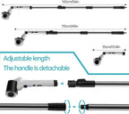Roller Electric Spin Scrubber - 2-Speed Waterproof Cordless Power Cleaning Brush, 4 Multi-Purpose Brush Heads & Telescopic Pole for Deep Floor, Bathroom, Furniture, Glass & Car Cleaning
