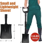 Shovel, Garden Shovels for Digging, 31” Small Spade Square Shovel with D-Handle Portable，Suitable for Car Snow Removal Trenching Kids Sand Beach Shovel Camping Gardening