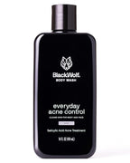Black Wolf Salicylic Acid Body Wash for Men - 14 Fl Oz Men's Acne Body Wash - Charcoal Helps Reduce Acne Breakouts & Cleanse Your Skin - Full Coverage & Deep Clean Treatment - Men's Bodywash
