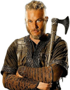 Forest Hunting | 27" and 3.5 lbs Custom Handmade Viking Axe of Ragnar Lothbrok Norsmen- Tomahawk and Forest Hatchet Authentic Viking ax with Sheath Mens Gift. (Ragnar Lothbrok Axe)
