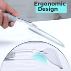 Shower Squeegee for Glass Door, 10'' Rubber Water Wiper for Bathroom Tile and Mirror, Clear Plastic Window Cleaner Tool, 2 Pack