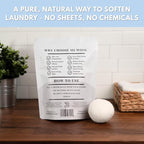 Fragrance-Free Wool Dryer Balls (4 XL Pack) – Natural Fabric Softener, Reusable, Reduces Wrinkles & Saves Drying Time, Better Alternative to Liquid Softeners & Dryer Sheets