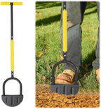 Qivine 38 Inch Half Moon Edger, Edger Lawn Tool with Saw Tooth Blade Lawn Edger Tool Garden Edging Tool for Sidewalk, Grass, Yard, Landscape (Half-Moon)