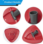Spin Mop Replacement Head Base Compatible with O-Cedar EasyWring 1-Tank System Mop Rotating Triangle Mop Head Cover Replacement Rotating Mop Base Plastic Base for Spin Mop Accessories, Red