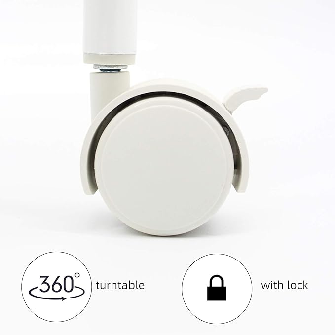 JANE EYRE Rolling Utility Storage Rack Cart on Wheels, Trolley Carft cart, Multi-Purpose Organizer Shelf (White, 4 Tier)…