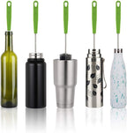Long Bottle Brush, 17 in Bendable Cleaner Brushes for Cleaning Neck Beer Bottles, Wine, Baby Bottles, Water Bottles, Tumblers, Flask, Bird Feeder, Vase and Brewing Supplies black/2Pack