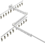 Hoimpro White 51" Clothes Drying Rack Retractable Foldable Wall Mounted, Tri-Fold Space Saving Collapsible for Hanging Clothing Coat, Ideal for Patio, Laundry Room Organization and Storage, Bathroom