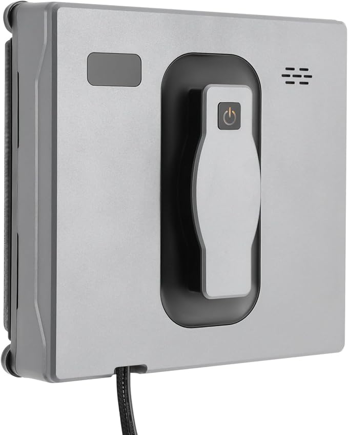 Automatic Window Cleaner 2500Pa Suction Window Cleaner Robot with Dual Spray Design and Remote Control 3 Path Modes Window Cleaning Machine for Windows, Tiles 322.92-538.2ft²Cleaning Area (Silver)