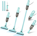 Handheld Vacuum Cleaner,Ultra-Lightweight Mini Portable Vacuums for Home, 6 in 1 Stick Vac Cleaners for Car,Pet Hair,Carpet（Green Corded