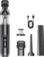 Handheld Vacuum Cordless, Car Vacuum Portable with 20000Pa Ultra-Strong Suction, Multi-Function Hand Vacuum Rechargeable for Cars, Home, Pet Hair & Outdoor Use