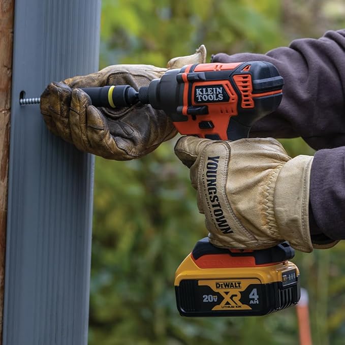 Klein Tools BAT20CD 20V Battery-Operated 1/4-Inch Impact Driver, Compact Design for Excellent Control in Tight Spaces (Tool Only)