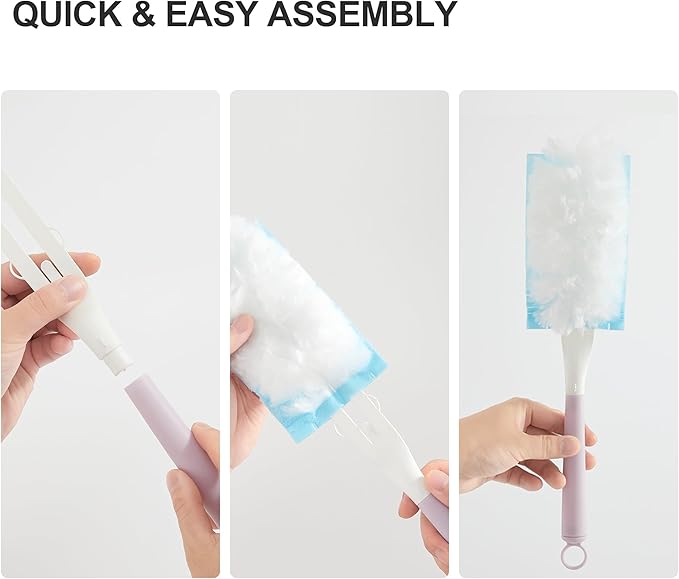 JOYMOOP Disposable Dusters for Cleaning, Heavy Duty Refills, Multi-Surface Dusting Brush for Pet Hair and Home Cleaning - Yellow