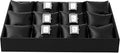 Oirlv Black Premium Leather 12 Grid Jewelry Insert Watch Tray With Removable Pillow Bracelet Bangle Storage Organizer Tray