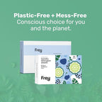 FREY Laundry Detergent + Dryer Sheets Bundle, 60 Count - Plastic Free Liquidless Full Wash Solution for Soft, Fresh Clothes, Bergamot Sandalwood Clove Scent
