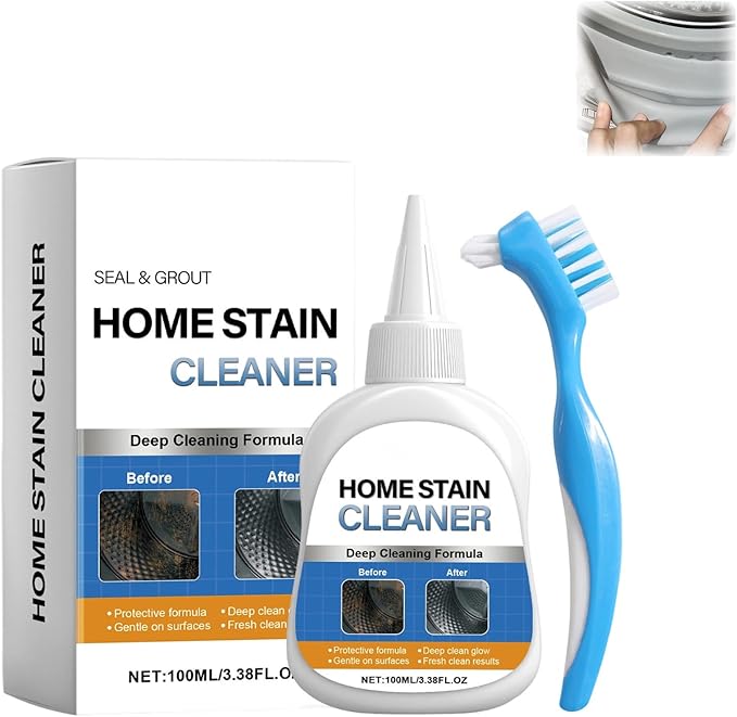 Home Stain Cleaner Gel, Home Remover Gel for Washing Machine, Refrigerator Strips, for Tiles Grout Sealant Home Kitchen Sinks Bathroom Cleaning Cleaning Grout Cleaner - 3.38 Fl oz