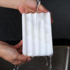 2PCS Koville African Natural Marble Soap Dish for Shower, Stone Soap Tray for Bathroom, Bar Soap Holder for Sink, Stripe Grooves Saver Keep Bars Dry Easy Clean (Namib Bianco)