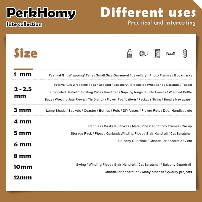 SMART&CASUAL 800 Ft Natural Jute Twine String Thin Ribbon Hemp Twine for Craft Plant Gift Wrapping Christmas Handmade Arts Decoration Packing String Home Decor (800 Ft (244M))