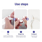 Moldable Silicone Putty, Waterproof, Stay Pliable,Good Plasticity for Repair and Fill Various Gaps in Bathrooms, Fountains, Water Pipes, Walls (Grey)
