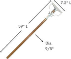 59" Mop Spring Commercial Grade Mop Handle Pack of 2 Industrial Strength Wooden Handle Wet Mops for Floor Cleaning Heavy Duty (Mop Heads Not Included)