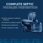 Septic Tank Treatment -1 Gallon Professional Grade Liquid | Live Bacteria & Enzyme Formula - Erase Septic Odor & Prevent Septic Backups