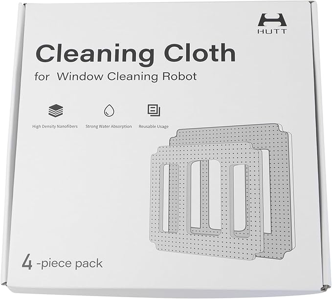A1 Window Cleaning Robot - Original Cleaning Pad, Cloth, and Rags - Includes 4 Pieces in One Box