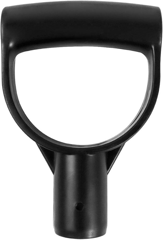 QWORK Shovel D Grip Handle, 1-1/8" Inside Diameter PVC D Shaped Grip Shovel Handle Replacement for Digging Raking Tools