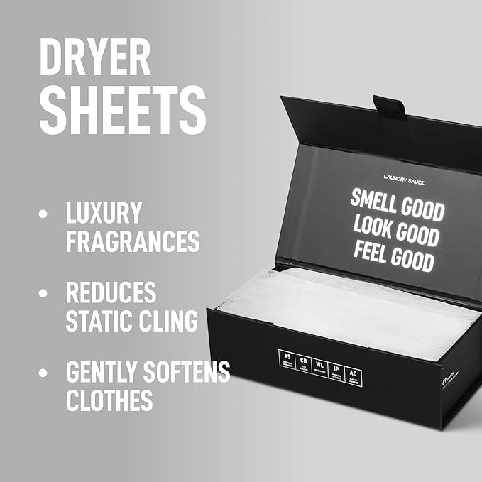 Laundry Sauce Bundle Set Luxury Scented Fabric Softener and Dryer Sheets Pack, Sophisticated Fragrances (Australian Sandalwood)