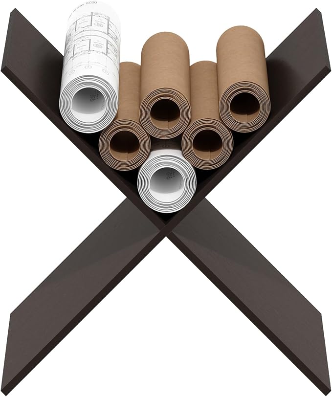 Furinno Cubicle X-Shelf Cube Organizer Insert (Does not fit IKEA Kallax Shelving), Black Dark Oak