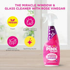 The Pink Stuff Stardrops Miracle Window and Glass Cleaner with Rose Vinegar Spray 750ml 20759