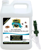 All-Natural Flea, Tick & Mosquito Killer - Powerful Non-Toxic Formulation Safe for Children, Pets & Environment for Indoor & Outdoor Use. 128 Oz Gallon, Ready to Use with Heavy-Duty Trigger Sprayer