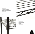 14x36x54 Inch 4-Shelf Storage Shelves Heavy Duty Shelving Unit for Kitchen Metal Shelves Garage Organizer Wire Rack Shelving Storage Unit Shelf Adjustable Utility NSF Certification Commercial